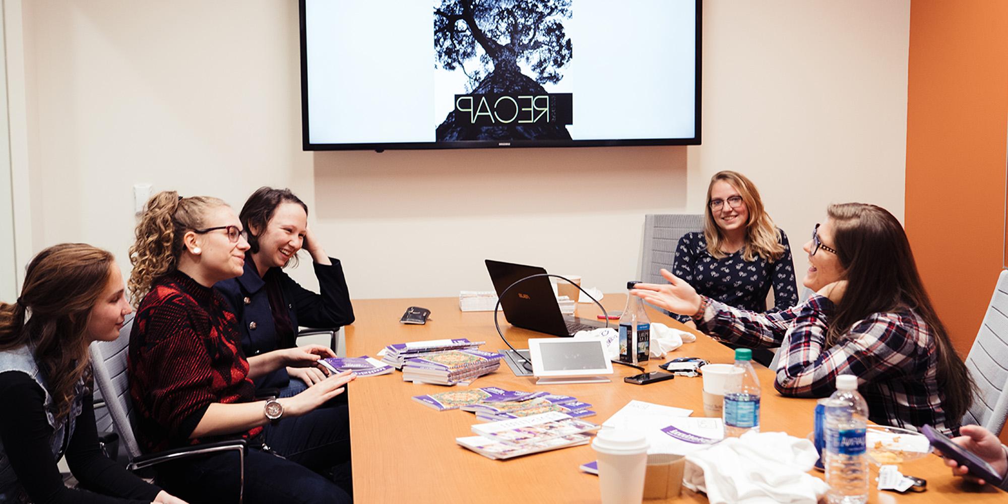 Group Meeting Of The Staff Of Recap Magazine